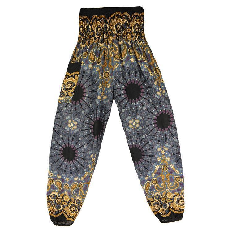 Fashion Thai Casual Yoga Pants Knickers Yoga Suit Women Cotton 52 Loose Floral Pants