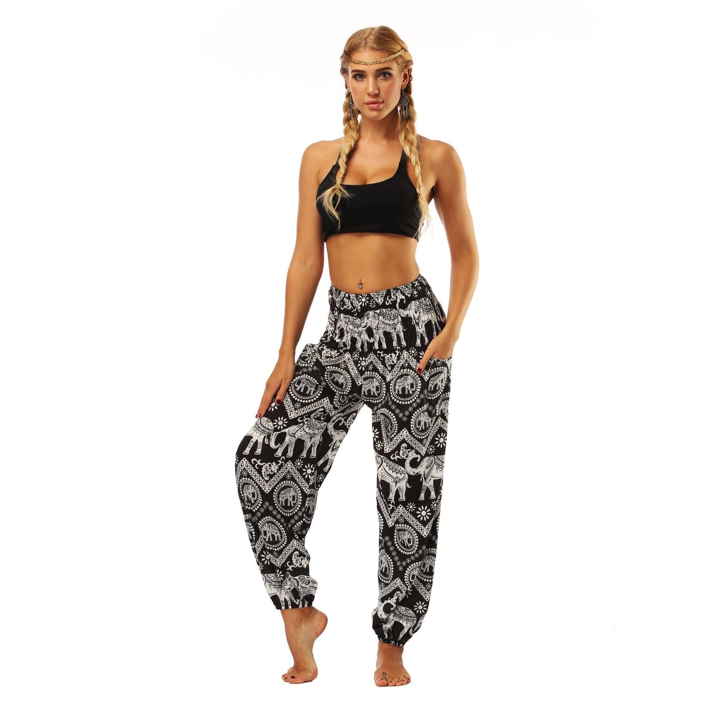 Digital Printing Yoga Pants Loose Women's Sports Lantern Pants Belly Dance Casual Yoga Pants 1