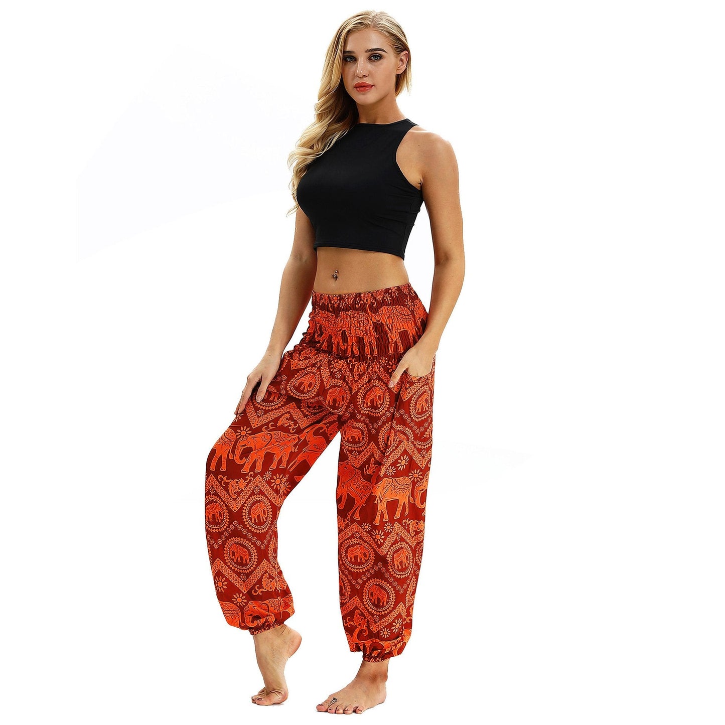 Digital Printing Yoga Pants Loose Women's Sports Lantern Pants Belly Dance Casual Yoga Pants 1