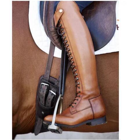 Low Heel Solid Color Winter High Riding Boots