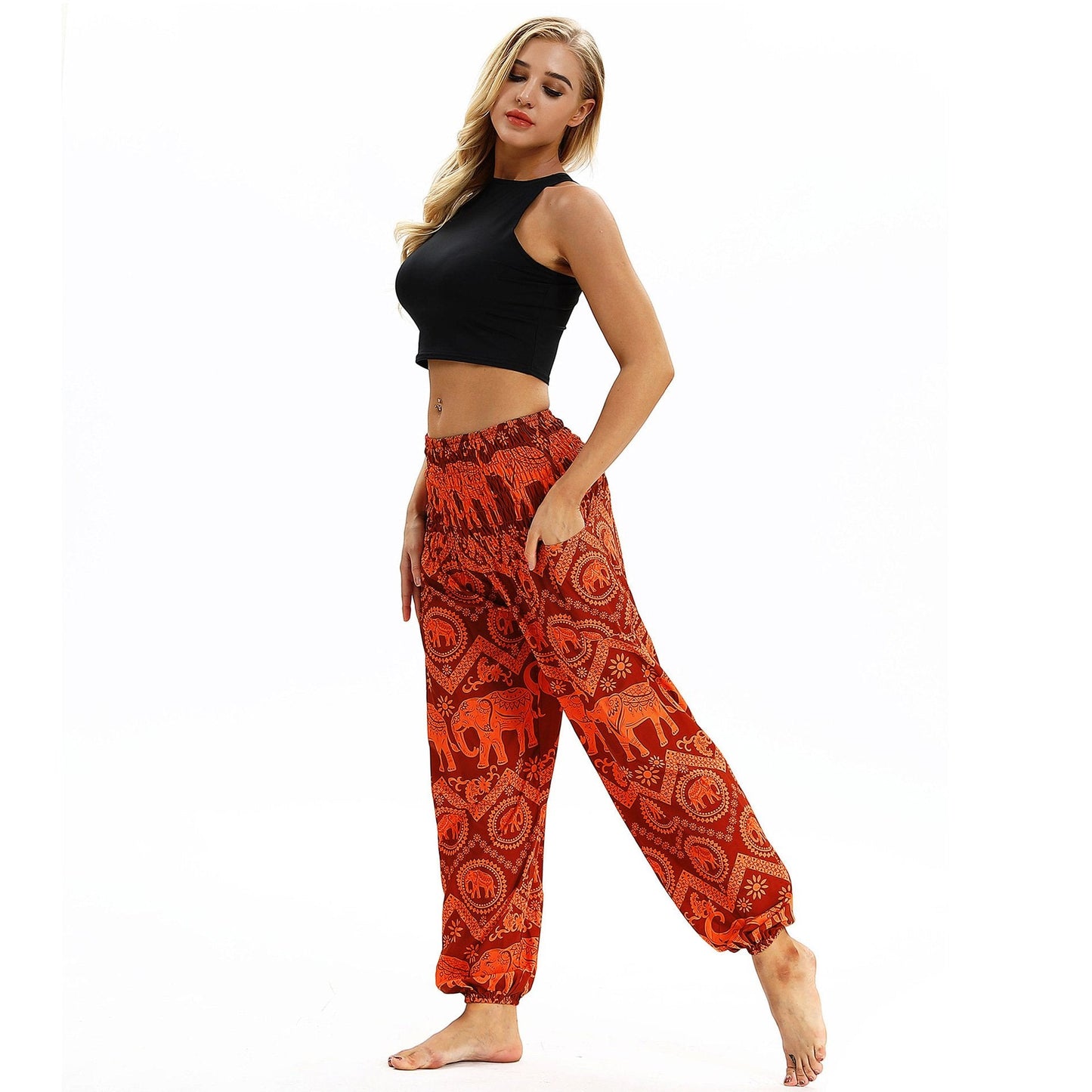 Digital Printing Yoga Pants Loose Women's Sports Lantern Pants Belly Dance Casual Yoga Pants 1