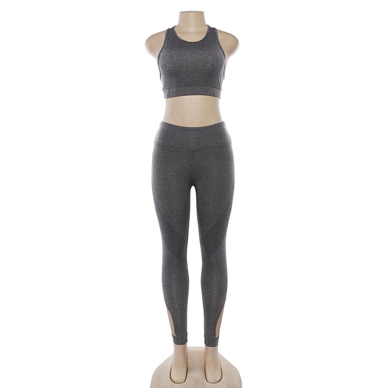 New women's hollow breathable yoga exercise suit