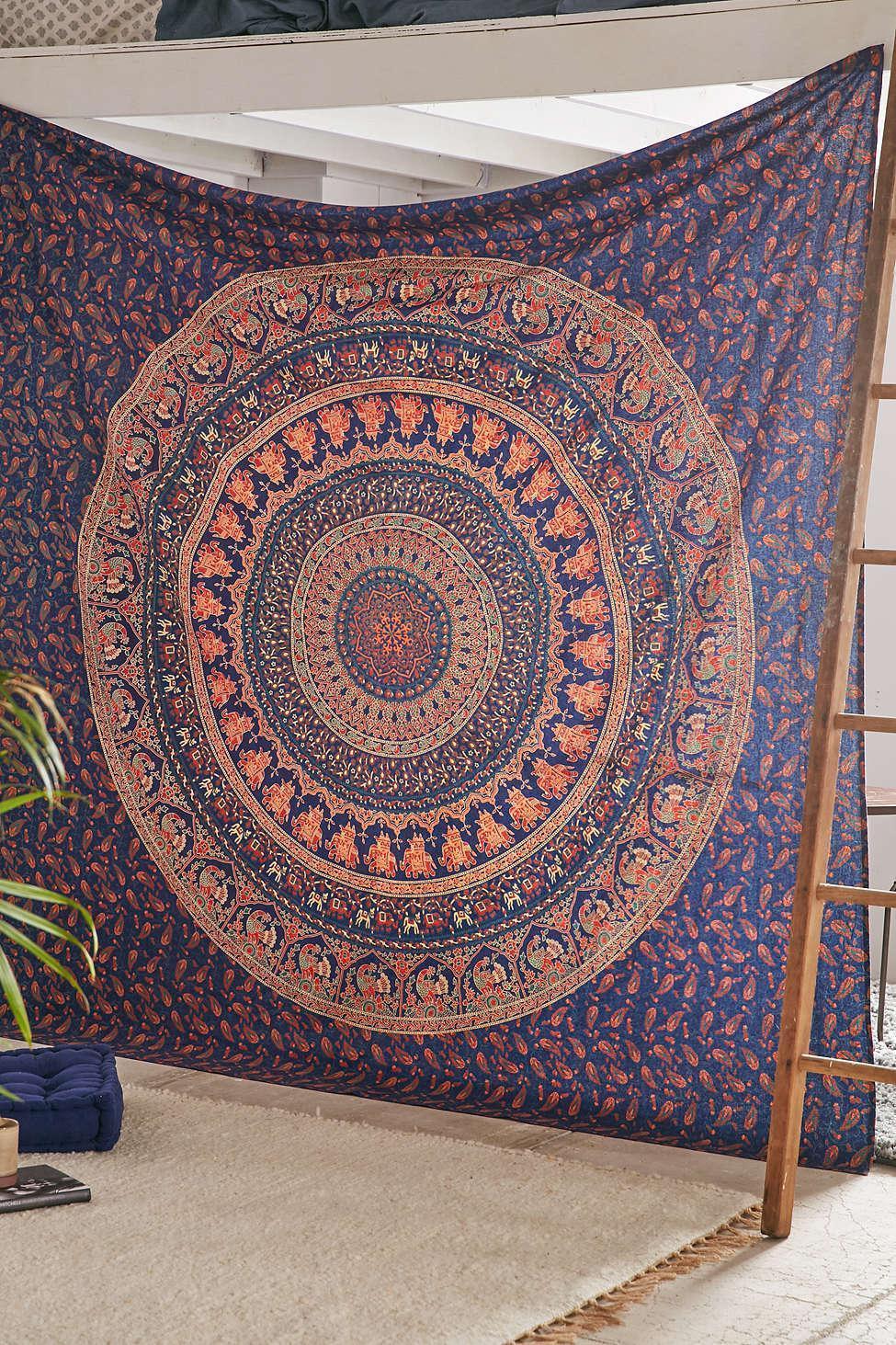 Vintage Bohemia Mandala Floral Beach Tapestry