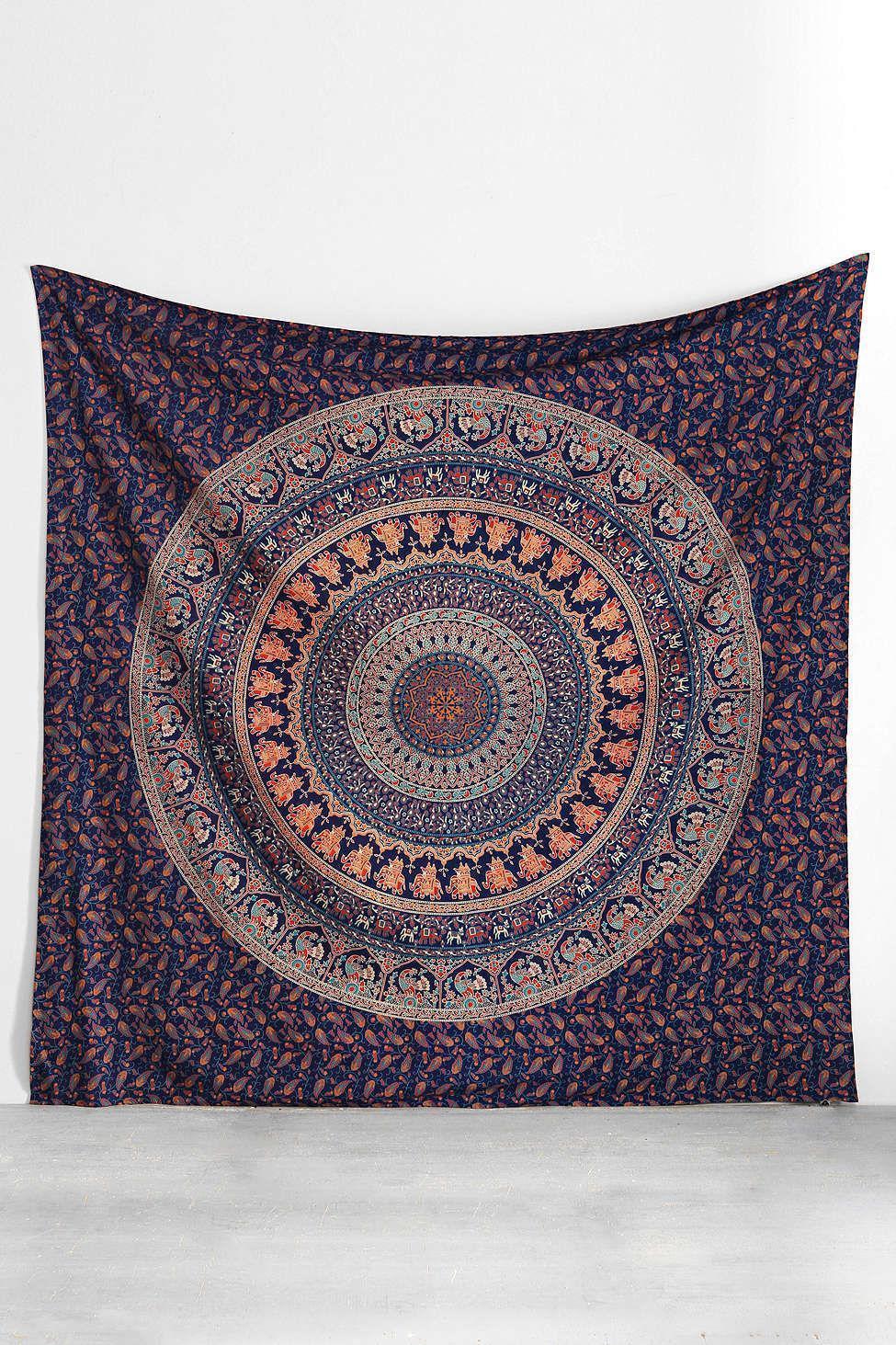 Vintage Bohemia Mandala Floral Beach Tapestry