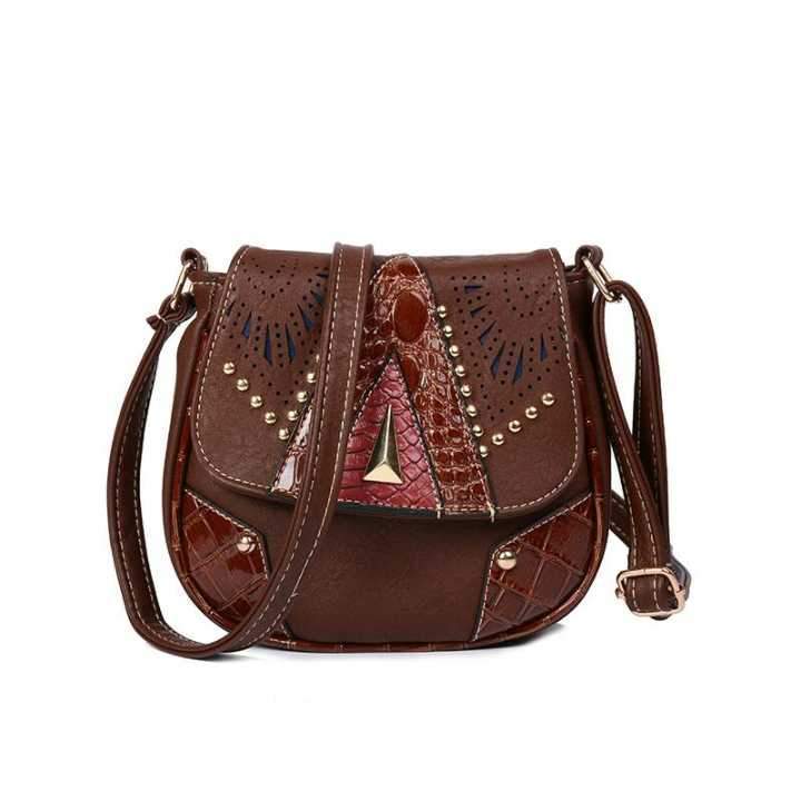 Boho Fashion Mini PU Rivet Shoulder Bag