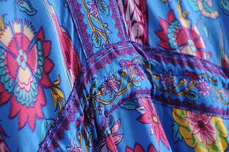 Printed Deep V Neck Tassel Bohemia Beach Maxi Dress