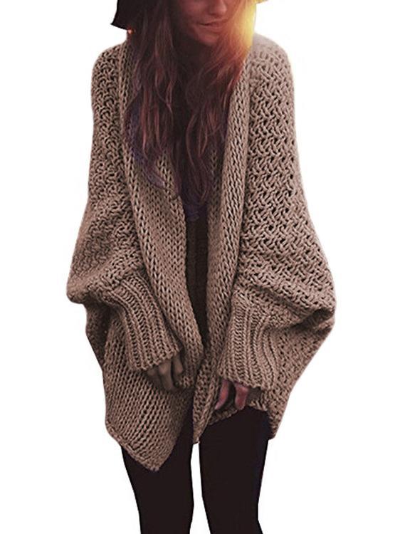 Knit Long Sleeve Loose Winter Outwear Tops Sweater