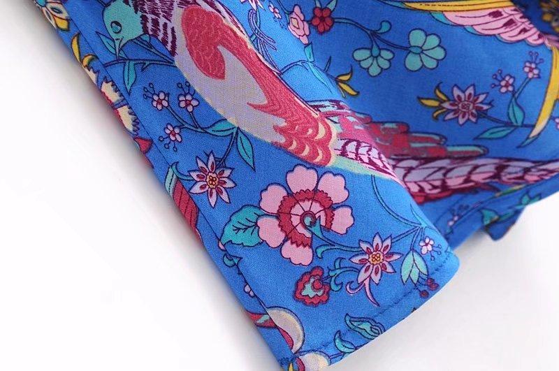 Printed Deep V Neck Tassel Bohemia Beach Maxi Dress