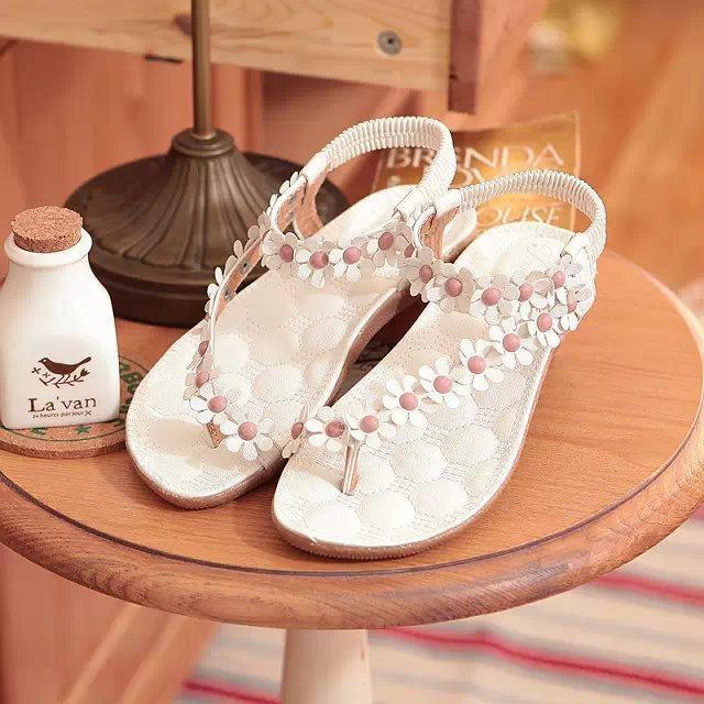 2018 Summer Beach Flower Bohemia Flat Heel Sandals