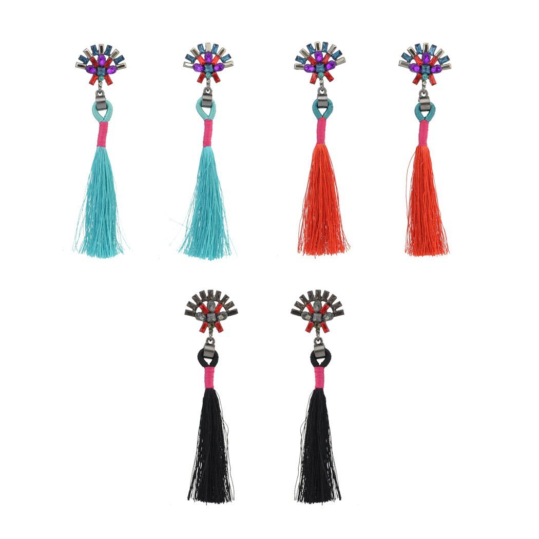 Fashion best tassel long earrings 5 colors 1 pair for jewelry accessories bohemia style Xmas party