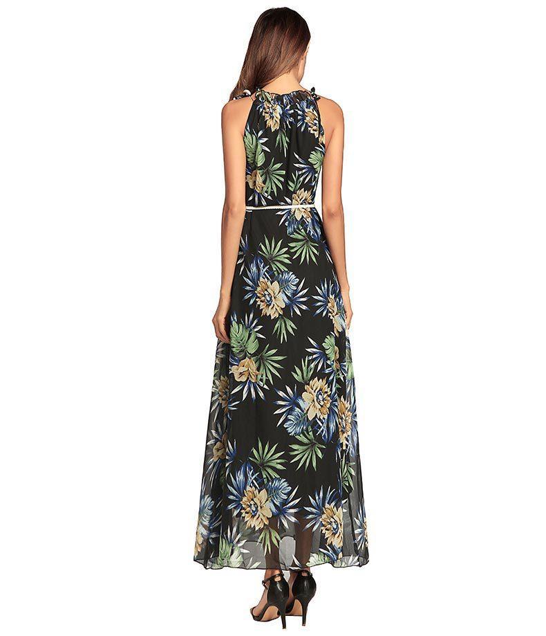 Sexy Printed Sleeveless Bohemia Beach Maxi Dress