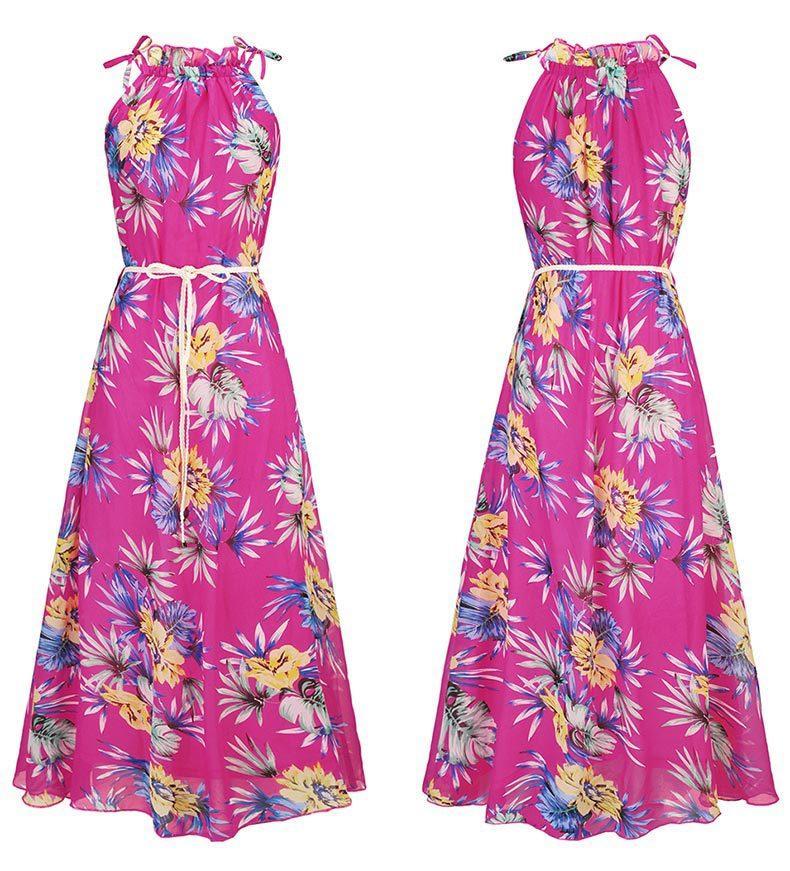 Sexy Printed Sleeveless Bohemia Beach Maxi Dress