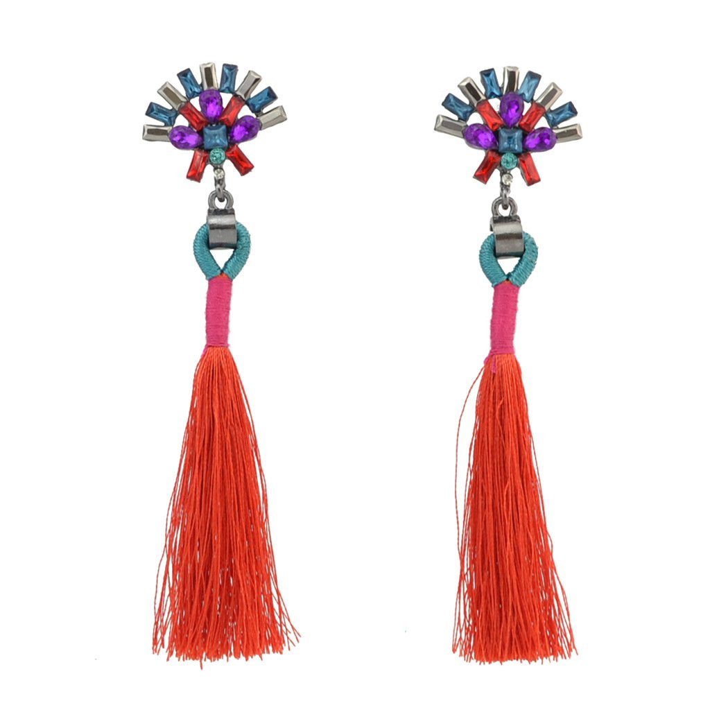 Fashion best tassel long earrings 5 colors 1 pair for jewelry accessories bohemia style Xmas party