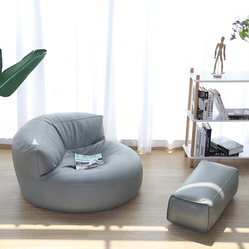 Bean Bag Sofa Set Cover No Filler Single Lazy Sofa Chair Recliner Footrest Stool Floor Seat Corner Ottoman Tatami Pouf