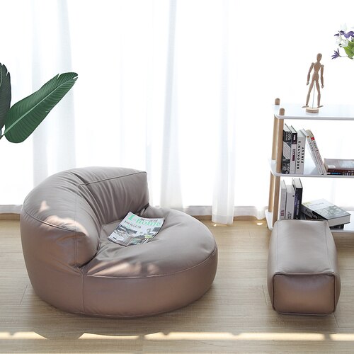 Bean Bag Sofa Set Cover No Filler Single Lazy Sofa Chair Recliner Footrest Stool Floor Seat Corner Ottoman Tatami Pouf