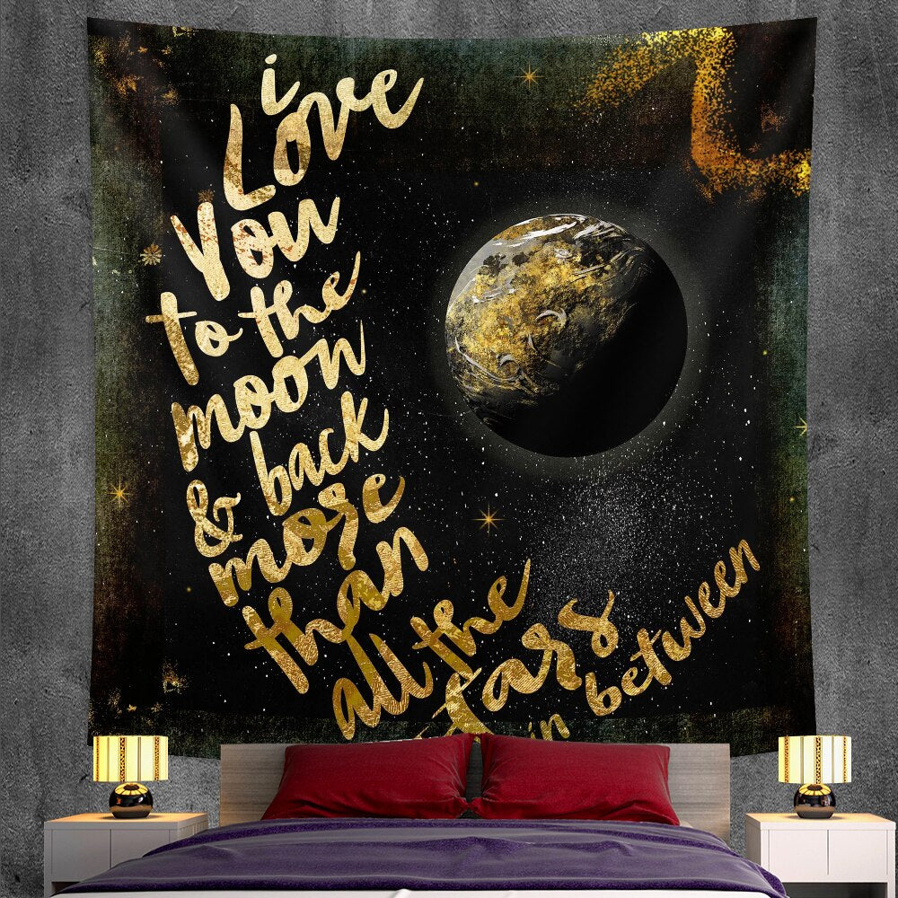 Tapestry Bohemian decoration wall hanging bedroom psychedelic scene starlight art home decoration