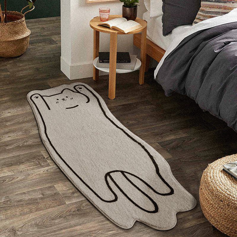 Creative Cat Rug Nordic Cartoon Carpet for Bedroom Non-slip Bedside Area Rug Cute Soft Floor Mat for Living Room Table Mat Decor