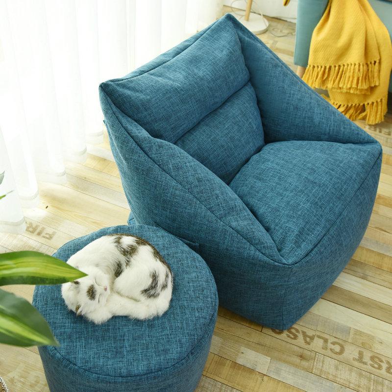 Lazy Sofa Bean Bag Covers Solid Chair Cover Without Filler/Inner Pouf Puff Couch Tatami Living Room Furniture Cover