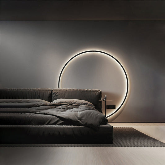 Designer ring led wall light Minimalist wall lamp living room decoration atmosphere lights Nordic room decor Lighting with plug