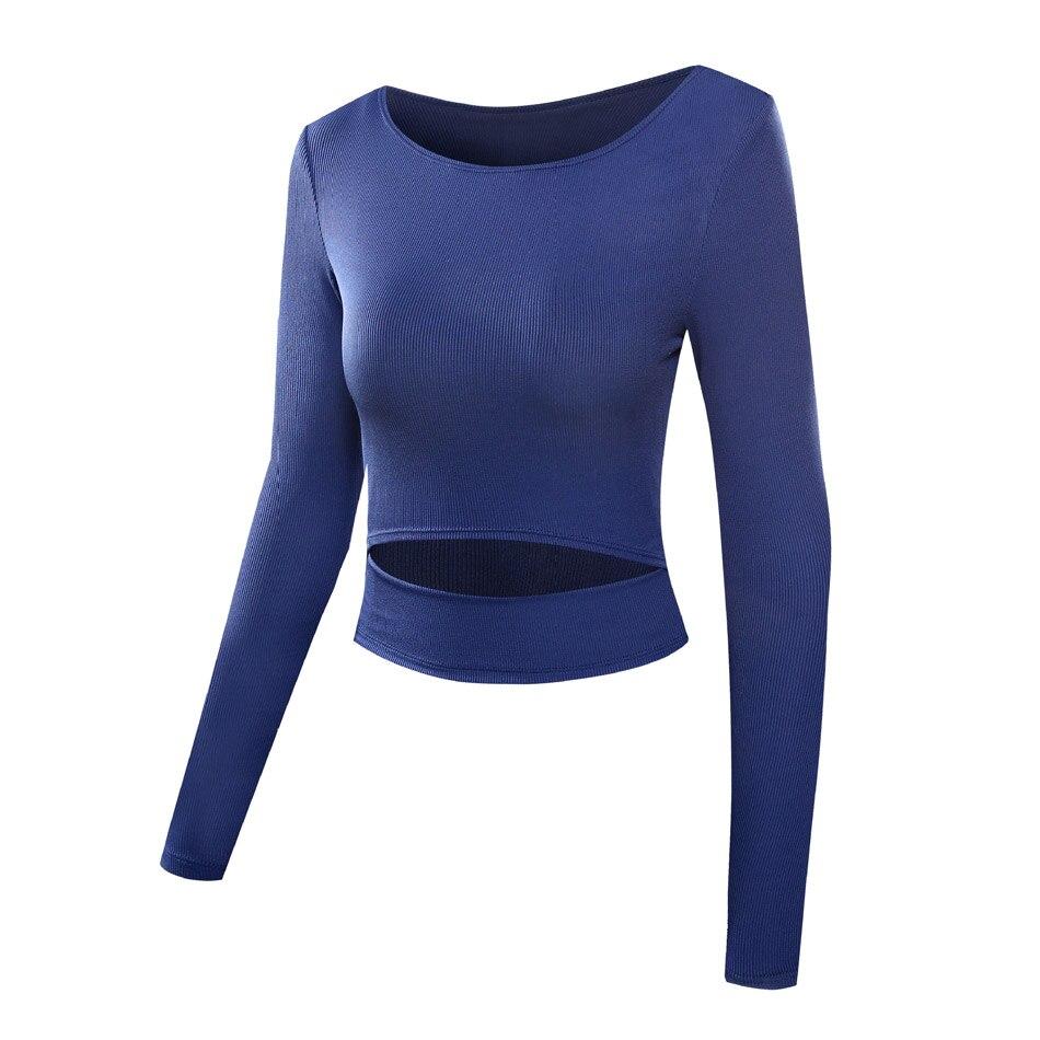 Yoga Shirts Women Ombre Cropped Seamless Long Sleeve Top Crop Top Women Workout Shirts for Women Sports Tops Gym Women