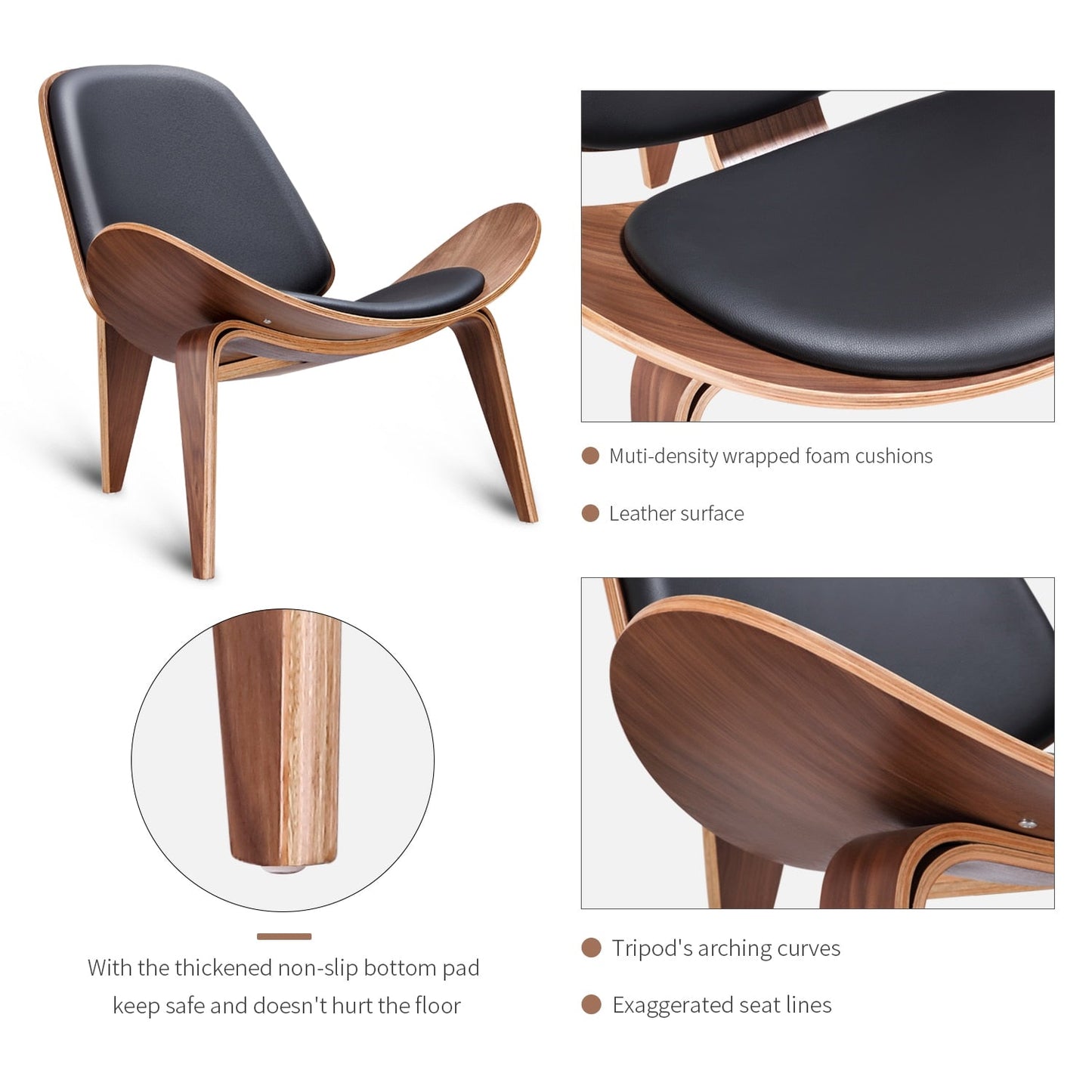 Replica Lounge Nordic Creative Simple Designer Single Sofa Chair Smile Airplane Shell Chair Dining Room Chairs