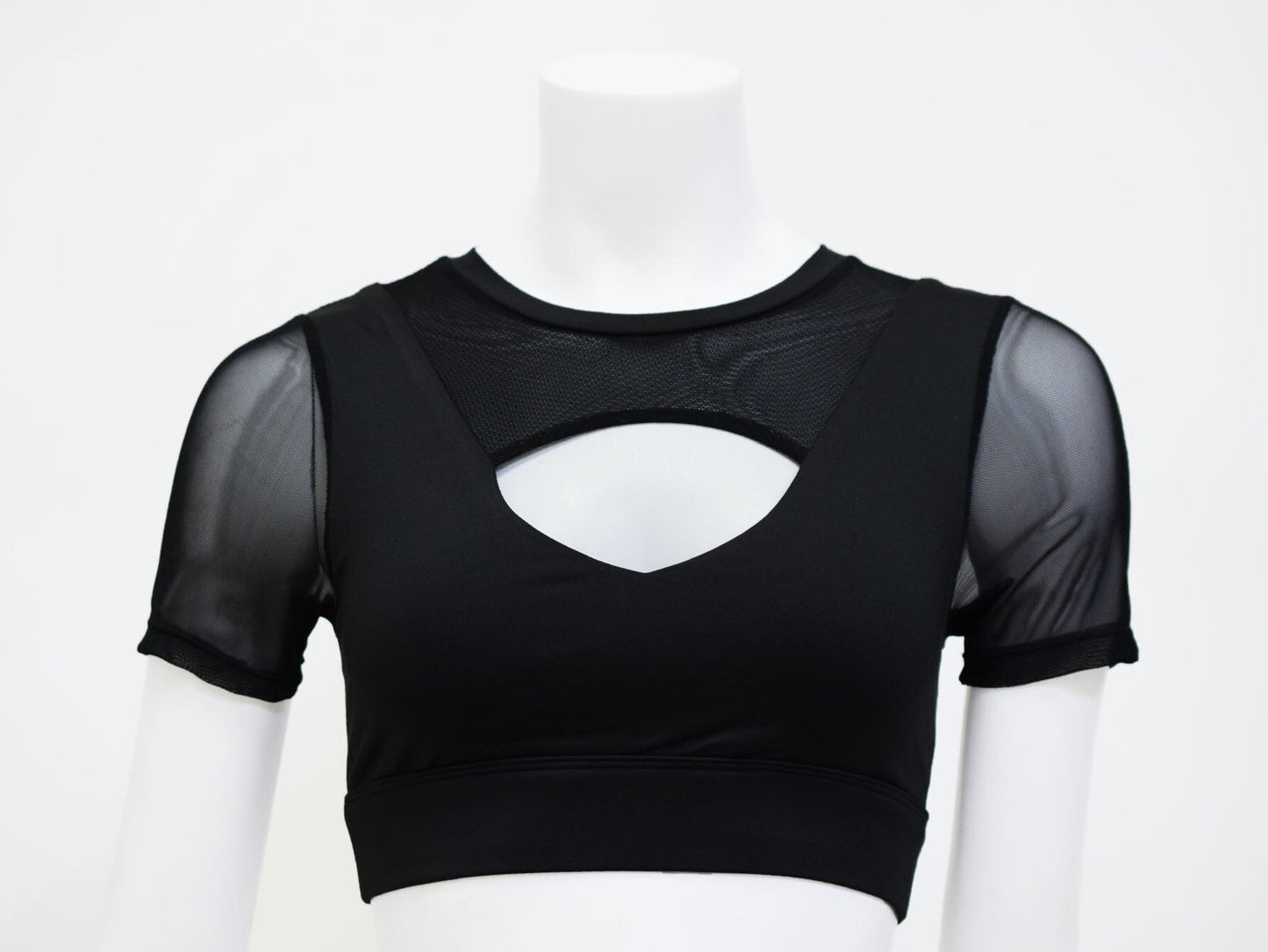 New arrival women mesh patchwork yoga shirt hollow out short sleeve fitness gym sportswear clothing summer sexy crop top