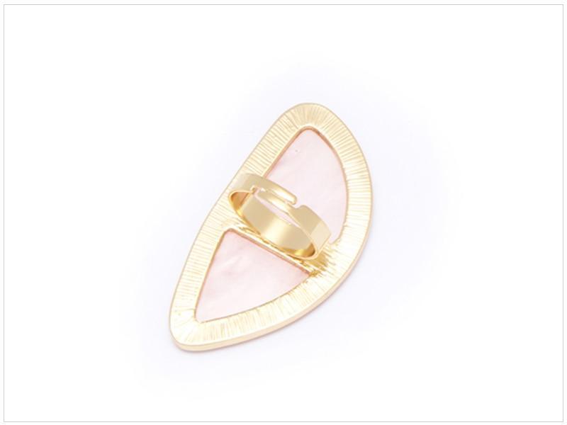 White Pink Acrylic Big Statement Ring Party Women Simple Jewelry Fashion Geometric Resin Ring