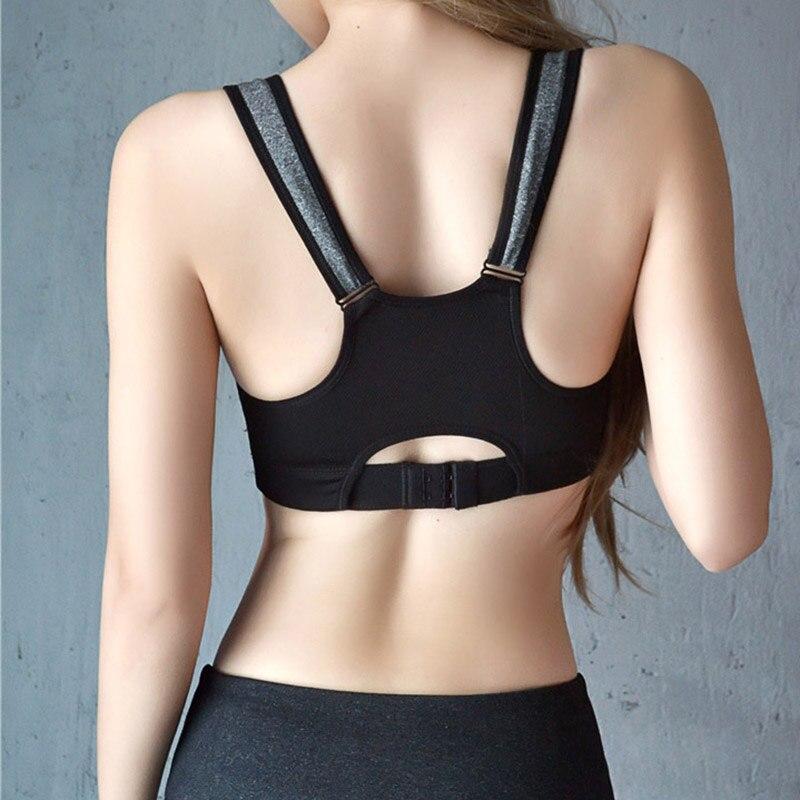 Hot Women Zipper Push Up Sports Bras Vest Underwear Shockproof Breathable Gym Fitness Athletic Running Yoga