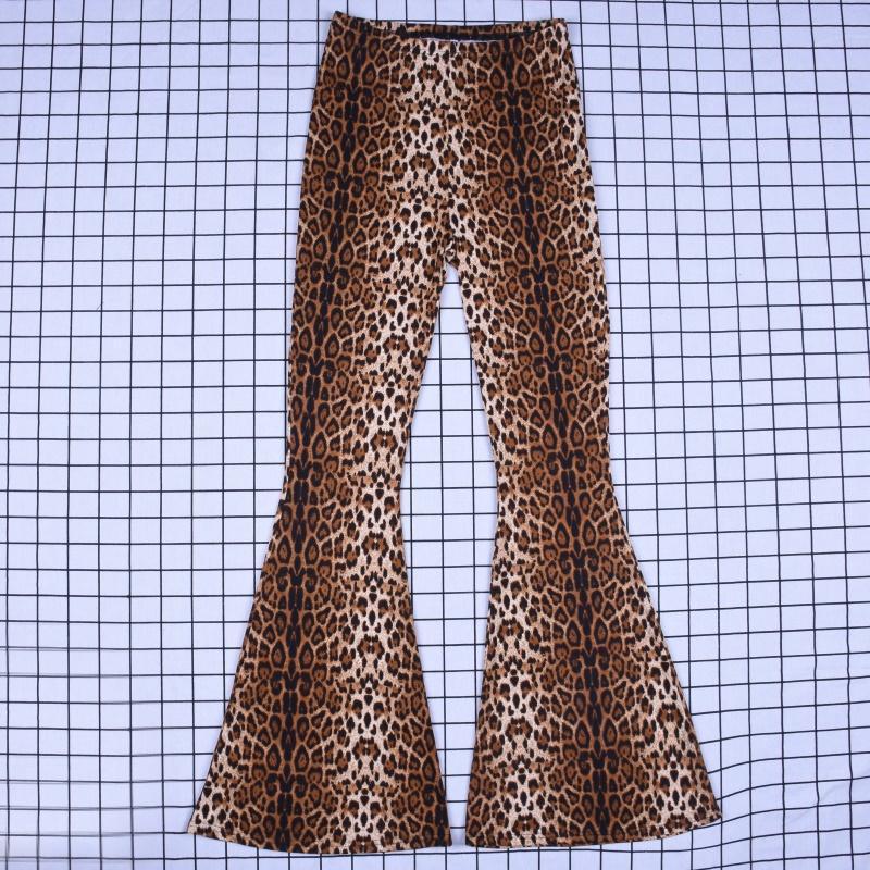 Sexy Leopard Print High Waist Flare Pants