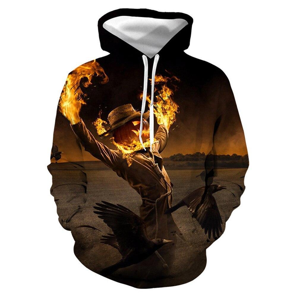 Halloween Horror Witch Pumpkin Lamp 3D Printing Unisex Sweatshirt Hoodie Baseball Uniform Cosplay costume