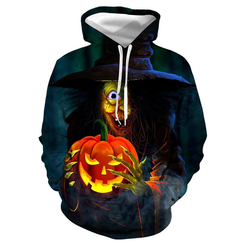 Halloween Horror Witch Pumpkin Lamp 3D Printing Unisex Sweatshirt Hoodie Baseball Uniform Cosplay costume
