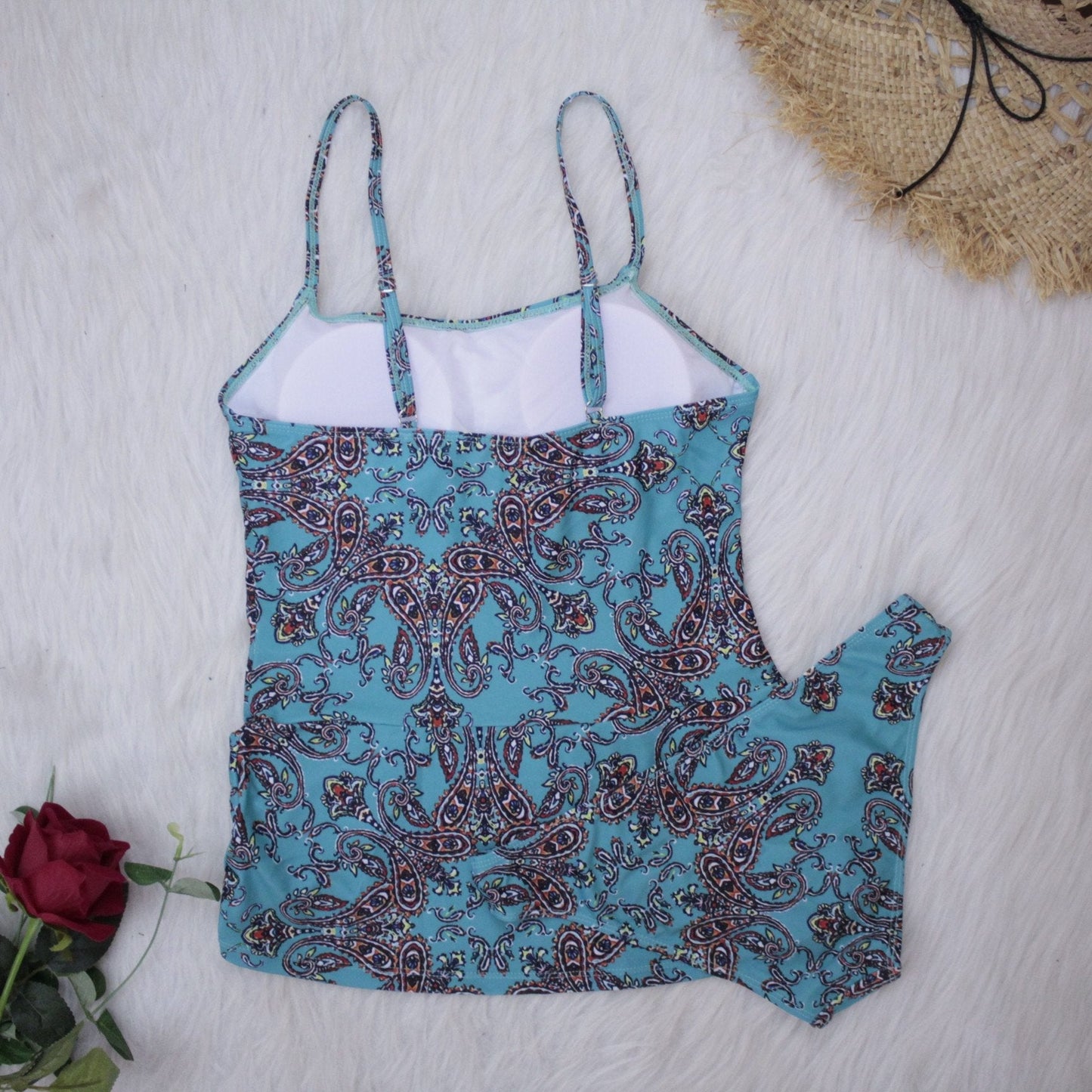 Women's Two Piece Print Bikini Vintage Swimsuit