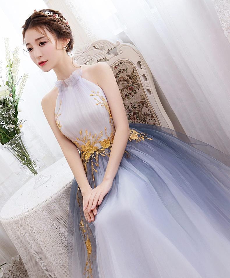 Embroidered Fashion Elegant Dress Banquet Dress Evening Dress Long Section