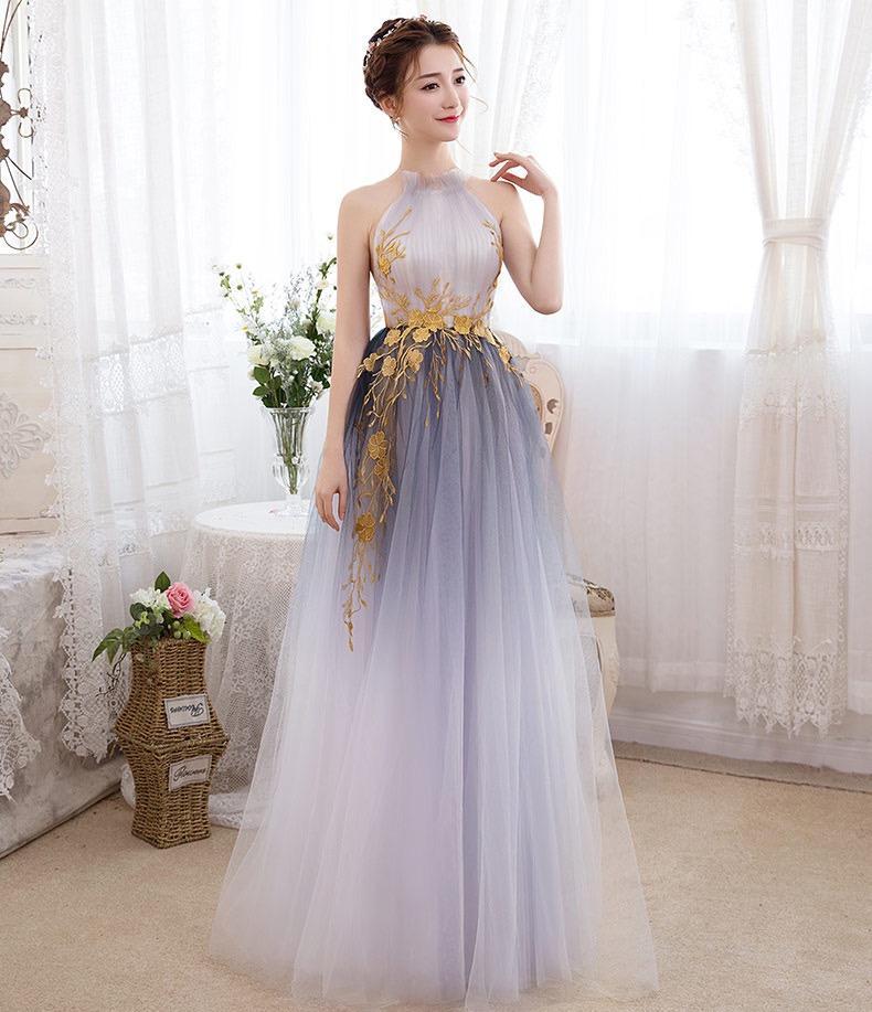 Embroidered Fashion Elegant Dress Banquet Dress Evening Dress Long Section