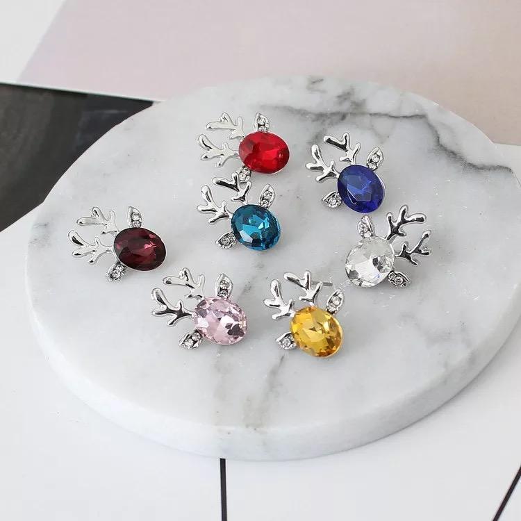 Luxury Women Earrings Crystal Deer Ear Stud Sweet Casual Party Earrings