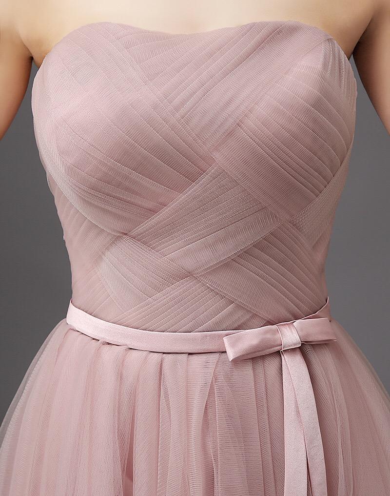 Bean Paste Color Bridesmaid Dress Sisters Midi Paragraph Decoration Bride Evening Dress