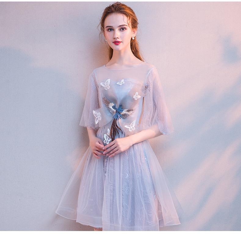 Short Bridesmaid Dress Banquet Dress Short Elegant Toast Evening Dress