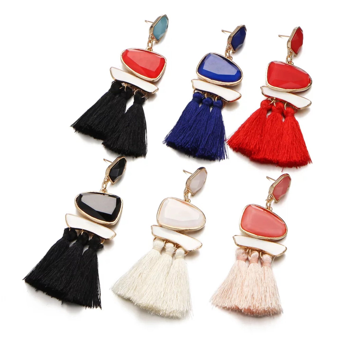 Trend Boho Vintage Statement Jewelry Ethnic Fringe Earrings Pendientes Mujer Moda Long Tassel Earring for Xmas party