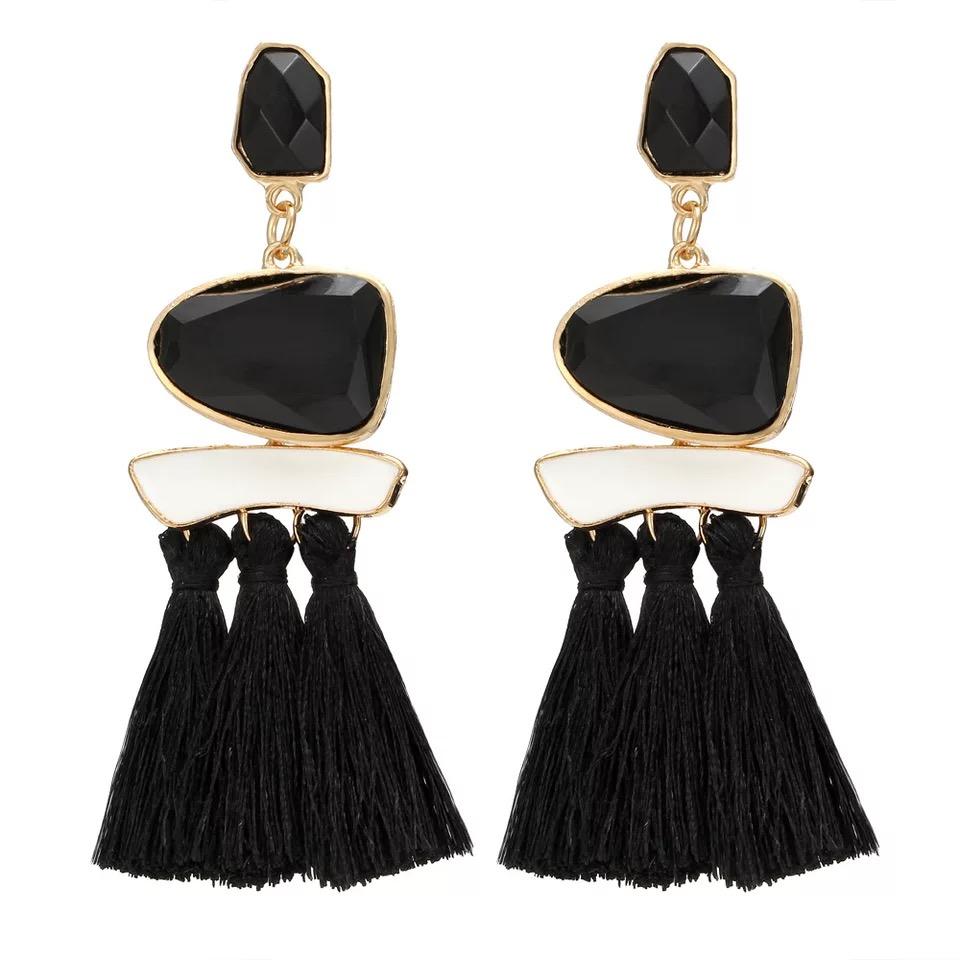 Trend Boho Vintage Statement Jewelry Ethnic Fringe Earrings Pendientes Mujer Moda Long Tassel Earring for Xmas party