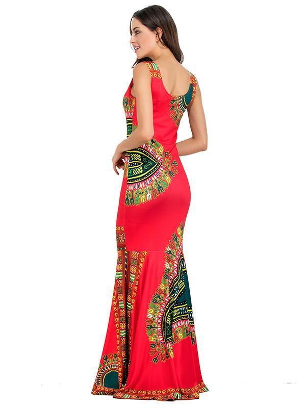 Elegant Mermaid Backless Bohemia Long Maxi Dresses