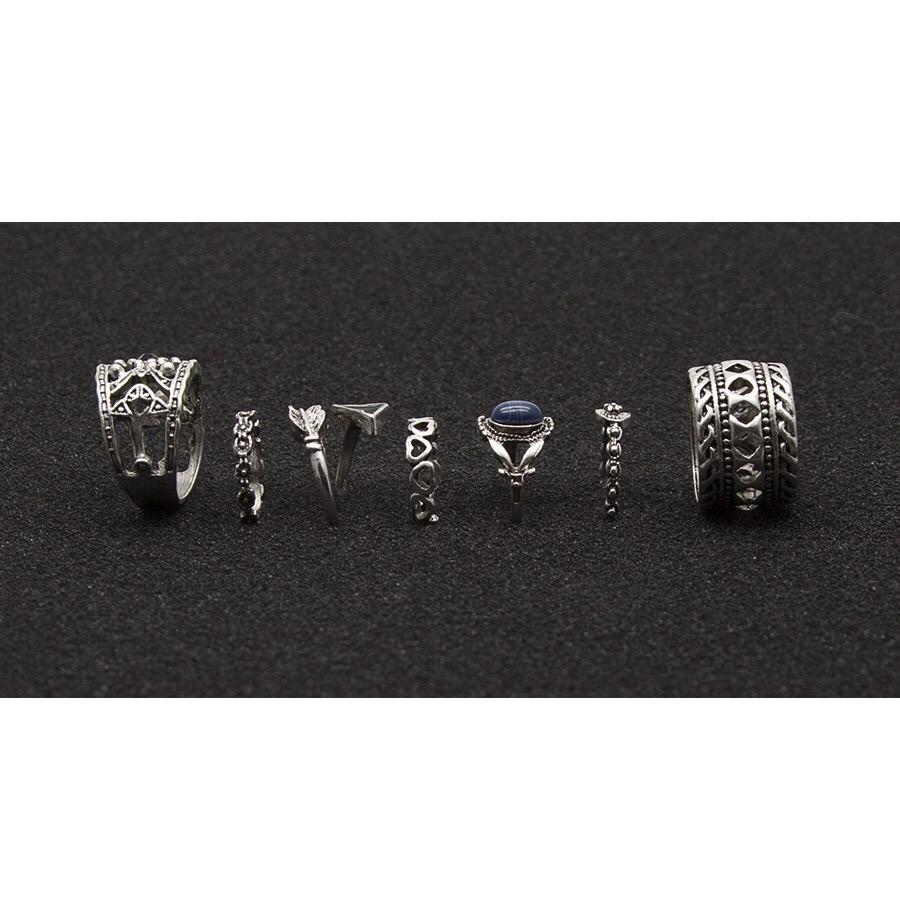 7pcs BOHO ring set bohemia style Retro alloy ring