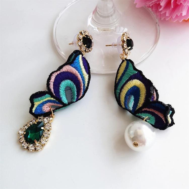 Fashion Butterfly retro earrings handcrafted wrap jewelry for party