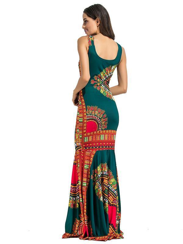 Elegant Mermaid Backless Bohemia Long Maxi Dresses