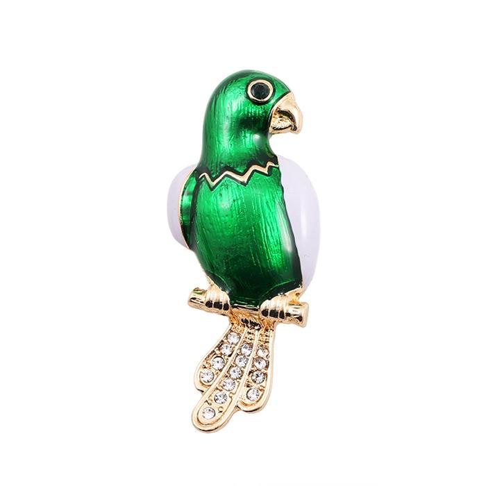 Gem Parrot brooch