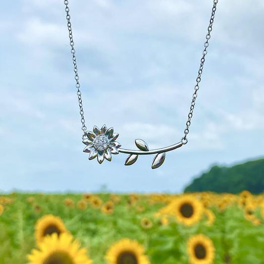 You Are My Sunshine Sunflower Necklace