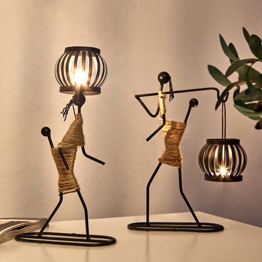 Metal candle holder home decor accessories African Candlesticks for candles Decorative chandeliers candle