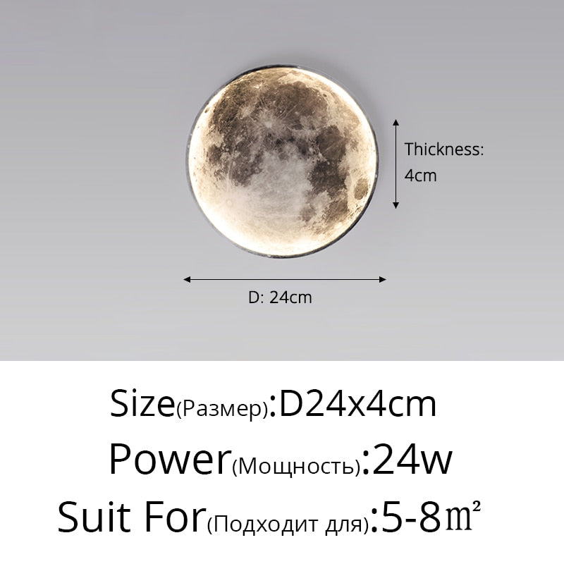 Modern LED Wall Lamp Moon Indoor Lighting For Bedroom Living Hall Room HOME Decoration Fixture Lights decorate Lusters Lamps
