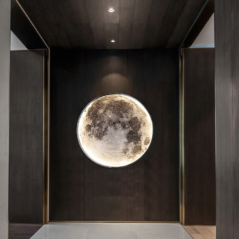 Modern LED Wall Lamp Moon Indoor Lighting For Bedroom Living Hall Room HOME Decoration Fixture Lights decorate Lusters Lamps