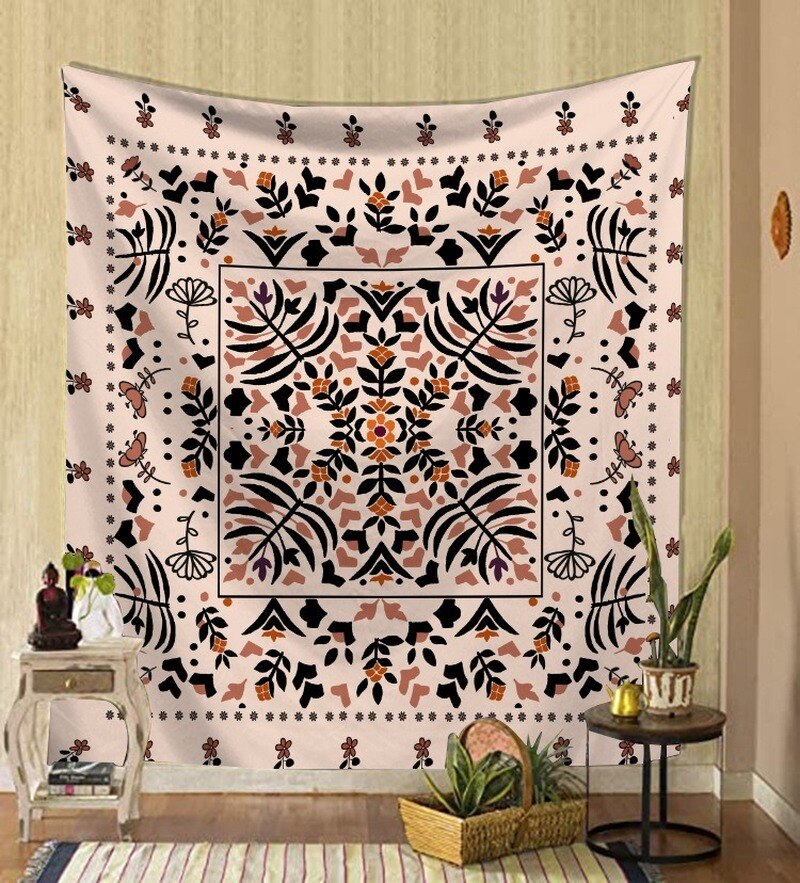 Nordic psychedelic hanging fabric background wall covering home decoration wall blanket tapestry bedroom wall hanging 95*73cm