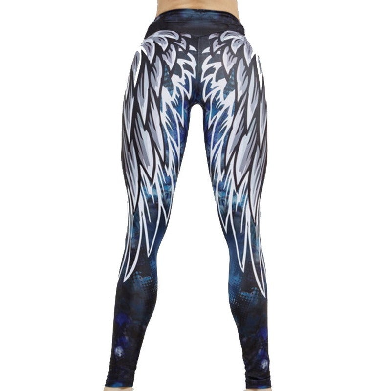 Yoga women's tight-fitting hip-lifting slim running fitness pants digital printing yoga pants